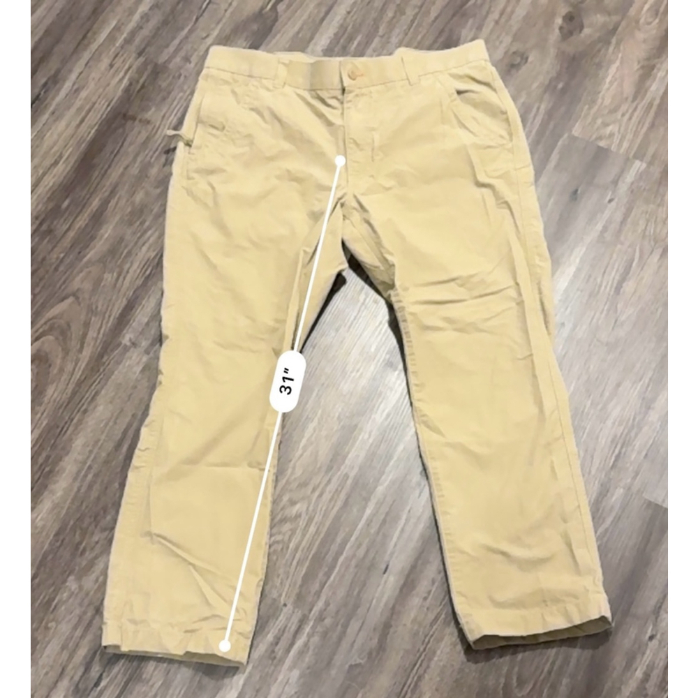 L.L.Bean Men’s Standard Fit Tan Chino 100% Cotton Pants Flat Front Size 38x29 - Picture 5 of 8